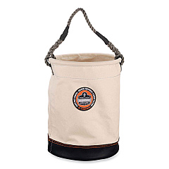 ergodyne Arsenal 5730 Leather Bottom Canvas Hoist Bucket, 150 lb, White (EGO14430)