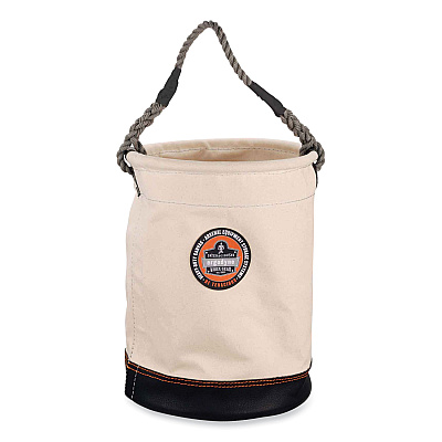 ergodyne Arsenal 5730 Leather Bottom Canvas Hoist Bucket, 150 lb, White (EGO14430)