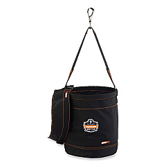 ergodyne Arsenal 5970T Swiveling Hook Nylon Hoist Bucket + Top, 100 lb, Black (EGO14870)