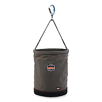 ergodyne Arsenal 5945 Extra-Large Swiveling Carabiner Canvas Hoist Bucket, 150 lb, Gray (EGO14945)