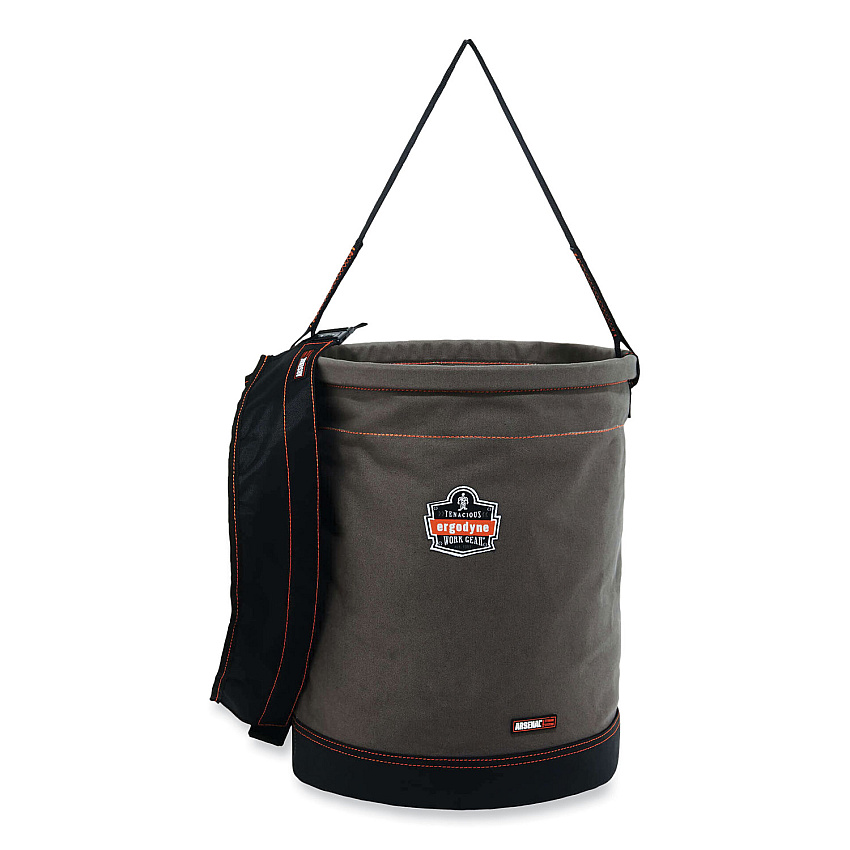 ergodyne Arsenal 5935T Extra-Large Web Handle Canvas Hoist Bucket and Top, 150 lb, Gray (EGO14835)