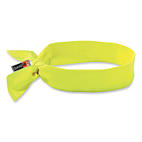 ergodyne Chill-Its 6700FR Fire Resistant Cooling Tie Bandana Headband, One Size Fits Most, Lime (EGO12601)