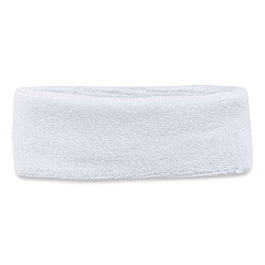 ergodyne Chill-Its 6550 Head Terry Cloth Sweatband, Cotton Terry, One Size Fits Most, White (EGO12450)