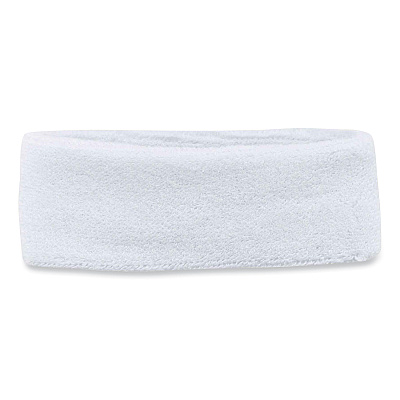 ergodyne Chill-Its 6550 Head Terry Cloth Sweatband, Cotton Terry, One Size Fits Most, White (EGO12450)