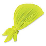 ergodyne Chill-Its 6710 Cooling Embedded Polymers Tie Bandana Triangle Hat, One Size Fits Most, Lime (EGO12331)