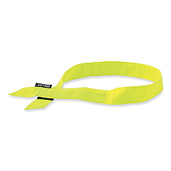 ergodyne Chill-Its 6705 Cooling Embedded Polymers Hook and Loop Bandana Headband, One Size Fits Most, Lime (EGO12321)
