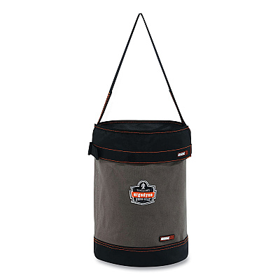 ergodyne Arsenal 5930T Web Handle Canvas Hoist Bucket and Top, 150 lb, Gray (EGO14830)