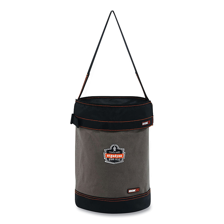 ergodyne Arsenal 5930T Web Handle Canvas Hoist Bucket and Top, 150 lb, Gray (EGO14830)