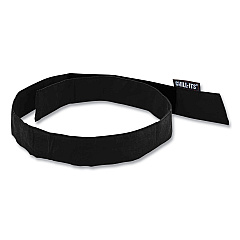 ergodyne Chill-Its 6705 Cooling Embedded Polymers Hook and Loop Bandana Headband, One Size Fit Most, Black (EGO12333)