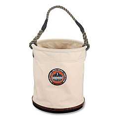 ergodyne Arsenal 5733 Large Plastic Bottom Canvas Hoist Bucket, 100 lb, White (EGO14433)