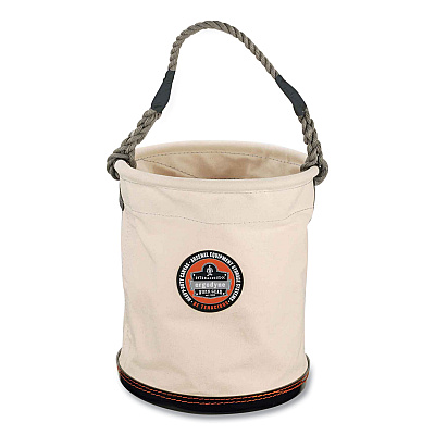 ergodyne Arsenal 5733 Large Plastic Bottom Canvas Hoist Bucket, 100 lb, White (EGO14433)