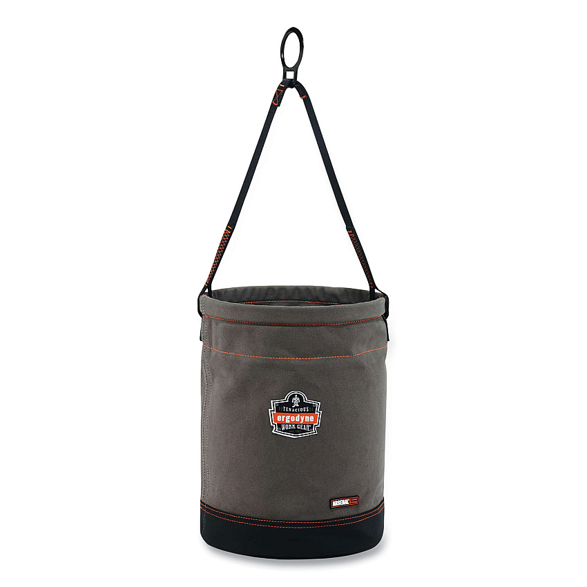 ergodyne Arsenal 5960 Canvas Hoist Bucket with D-Rings, 150 lb, Gray (EGO14960)
