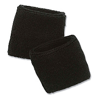 ergodyne Chill-Its 6500 Wrist Terry Cloth Sweatband, Cotton Terry, One Size Fits Most, Black (EGO12402)
