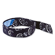 ergodyne Chill-Its 6705CT Cooling PVA Hook and Loop Bandana Headband, One Size Fits Most, Navy Western (EGO12574)