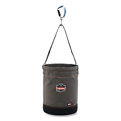 ergodyne Arsenal 5940 Swiveling Carabiner Canvas Hoist Bucket, 150 lb, Gray (EGO14940)