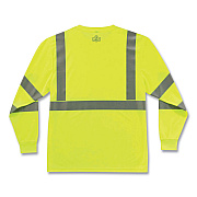 ergodyne GloWear 8391 Class 3 Hi-Vis Long Sleeve Shirt, Polyester, Lime, 3X-Large (EGO21707)
