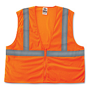 ergodyne GloWear 8205Z Class 2 Super Economy Mesh Vest, Polyester, Orange, Small/Medium (EGO20983)