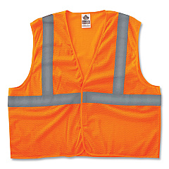 ergodyne GloWear 8205HL Class 2 Super Economy Mesh Vest, Polyester, Orange, X-Small (EGO20961)