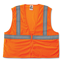 ergodyne GloWear 8216BA Class 2 Breakaway Mesh ID Holder Vest, Polyester, 2X-Large/3X-Large, Orange (EGO21087)