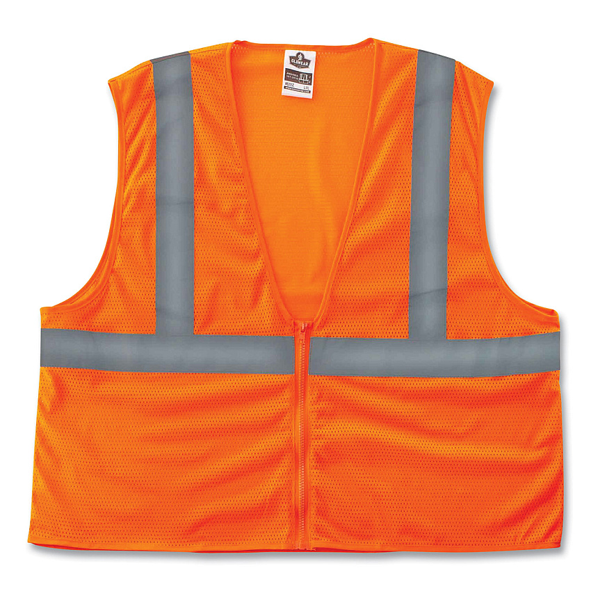 ergodyne GloWear 8216BA Class 2 Breakaway Mesh ID Holder Vest, Polyester, 2X-Large/3X-Large, Orange (EGO21087)