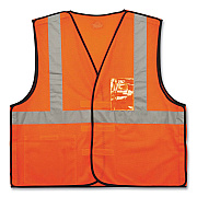 ergodyne GloWear 8216BA Class 2 Breakaway Mesh ID Holder Vest, Polyester, 4X-Large/5X-Large, Orange (EGO21089)
