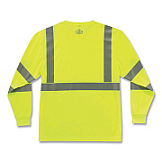 ergodyne GloWear 8391 Class 3 Hi-Vis Long Sleeve Shirt, Polyester, Lime, Large (EGO21704)