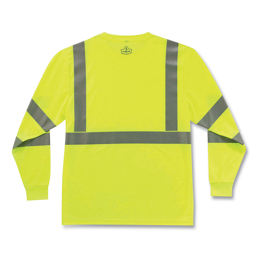 ergodyne GloWear 8391 Class 3 Hi-Vis Long Sleeve Shirt, Polyester, Lime, 5X-Large (EGO21709)