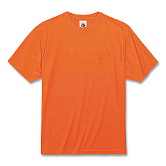 ergodyne GloWear 8089 Non-Certified Hi-Vis T-Shirt, Polyester, 4X-Large, Orange (EGO21568)