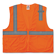 ergodyne GloWear 8210Z Class 2 Economy Mesh Vest, Polyester, Orange, X-Small (EGO21041)