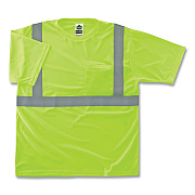 ergodyne GloWear 8289 Class 2 Hi-Vis T-Shirt, Polyester, Lime, 4X-Large (EGO21508)