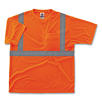 ergodyne GloWear 8289 Class 2 Hi-Vis T-Shirt, Polyester, Orange, X-Small (EGO21511)