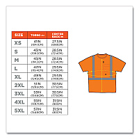 ergodyne GloWear 8289 Class 2 Hi-Vis T-Shirt, Polyester, Orange, 5X-Large (EGO21519)