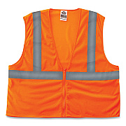 ergodyne GloWear 8205Z Class 2 Super Economy Mesh Vest, Polyester, Orange, 4X-Large/5X-Large (EGO20989)