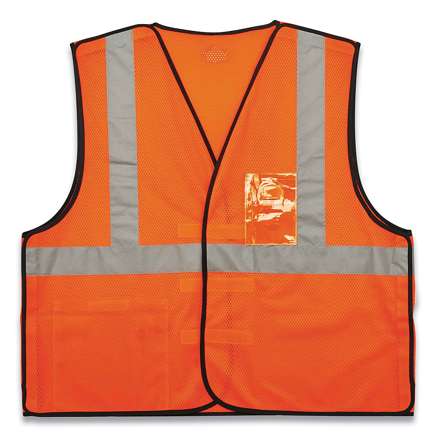 ergodyne GloWear 8216BA Class 2 Breakaway Mesh ID Holder Vest, Polyester, Large/X-Large, Orange (EGO21085)