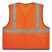 ergodyne GloWear 8216BA Class 2 Breakaway Mesh ID Holder Vest, Polyester, Small/Medium, Orange (EGO21083)