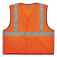 ergodyne GloWear 8216BA Class 2 Breakaway Mesh ID Holder Vest, Polyester, Small/Medium, Orange (EGO21083)