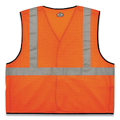 ergodyne GloWear 8216BA Class 2 Breakaway Mesh ID Holder Vest, Polyester, Small/Medium, Orange (EGO21083)