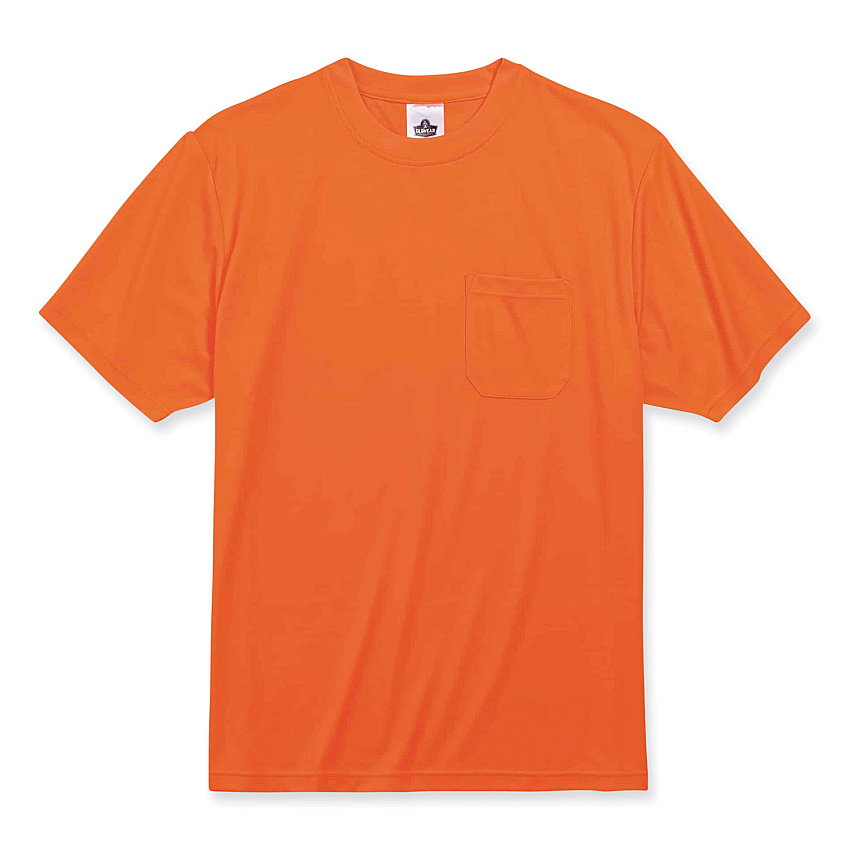 ergodyne GloWear 8089 Non-Certified Hi-Vis T-Shirt, Polyester, 5X-Large, Orange (EGO21569)