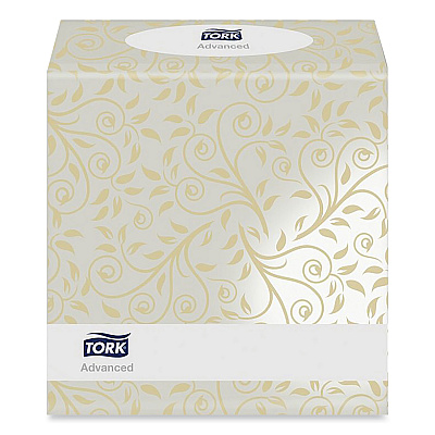 Tork Advanced Facial Tissue, 2-Ply, White, Cube Box, 94 Sheets/Box, 36 Boxes/Carton (TRKTF6830)