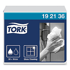 Tork Heavy-Duty Paper Wiper 1/4 Fold, 1-Ply, 12.5 x 13, White, 56/Pack, 16 Packs/Carton (TRK192136)