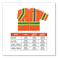 ergodyne GloWear 8330Z Class 3 Two-Tone Zipper Vest, Polyester, Small/Medium, Orange (EGO22173)