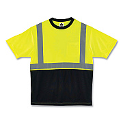 ergodyne GloWear 8289BK Class 2 Hi-Vis T-Shirt with Black Bottom, 2X-Large, Lime (EGO22506)