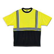 ergodyne GloWear 8289BK Class 2 Hi-Vis T-Shirt with Black Bottom, 4X-Large, Lime (EGO22508)