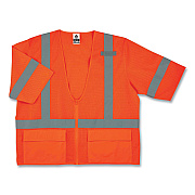 ergodyne GloWear 8320Z Class 3 Standard Zipper Vest, Polyester, Small/Medium, Orange (EGO22113)