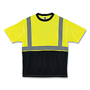 ergodyne GloWear 8289BK Class 2 Hi-Vis T-Shirt with Black Bottom, 5X-Large, Lime (EGO22509)