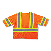 ergodyne GloWear 8330Z Class 3 Two-Tone Zipper Vest, Polyester, 4X-Large/5X-Large, Orange (EGO22179)
