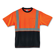 ergodyne GloWear 8289BK Class 2 Hi-Vis T-Shirt with Black Bottom, 5X-Large, Orange (EGO22519)
