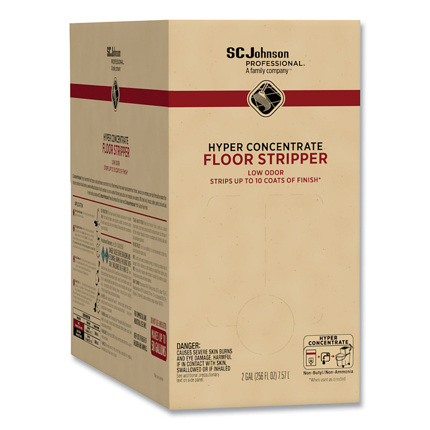 SC Johnson Professional Hyper Concentrate Floor Stripper, Low Odor, 2 gal Bag-in-Box (SJN680076)