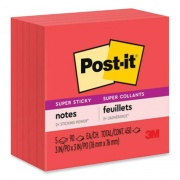 Post-it Notes Super Sticky Self-Stick Notes, 3" x 3", Saffron Red, 90 Sheets/Pad, 5 Pads/Pack (6545SSRR)