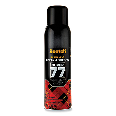 Scotch Super 77 Multipurpose Spray Adhesive, 13.57 oz, Dries Clear